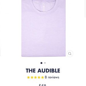 RhoBACK Mens “the Audible” (lavender) tee in XL. NWOT